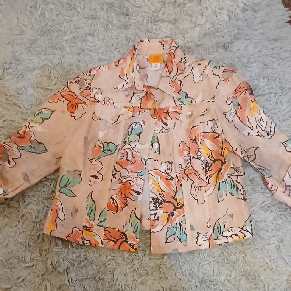 Ruby Rd. Multicolor Floral Jacket - image 1